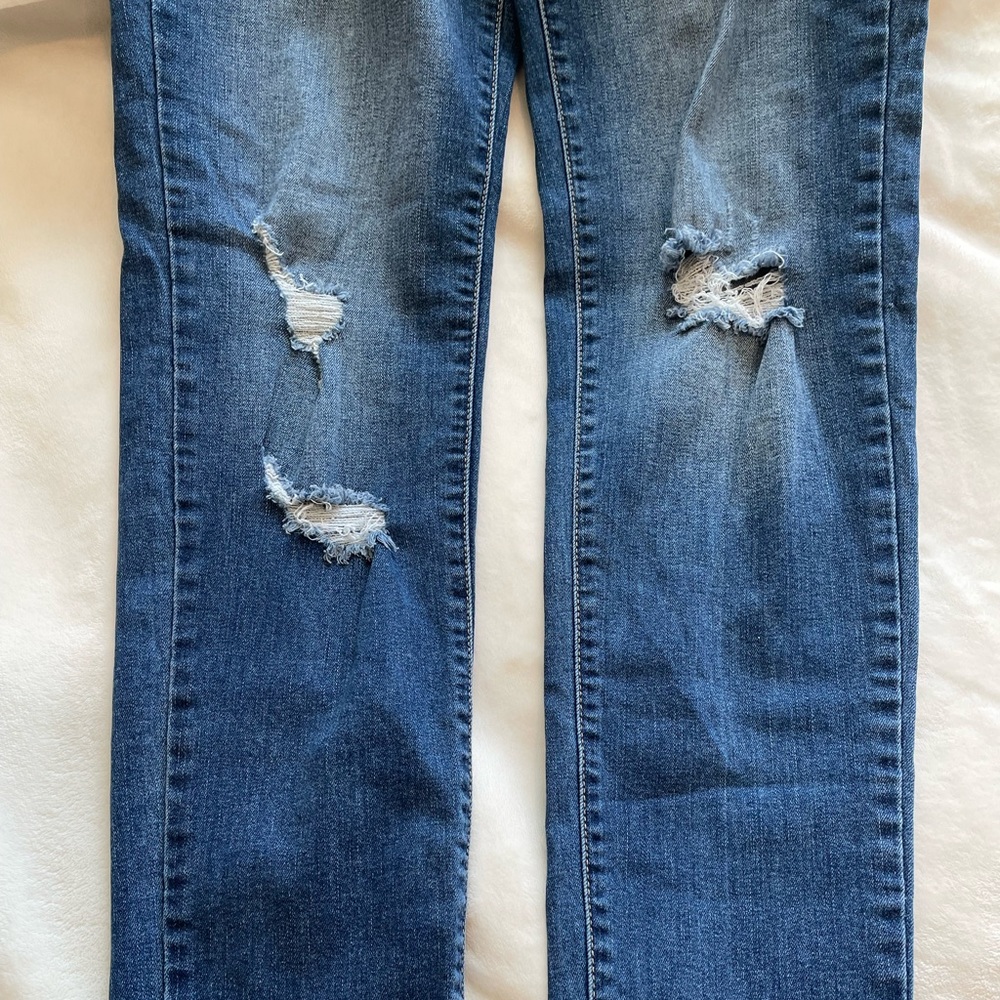 KanCan Jeans High-Waist Skinny Distressed Denim Women’s 28 Blue MT1027 - Picture 3 of 6